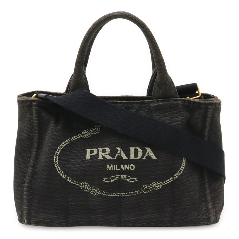 Prada Canapa handbag Crossbody Bag canvas NERO black
